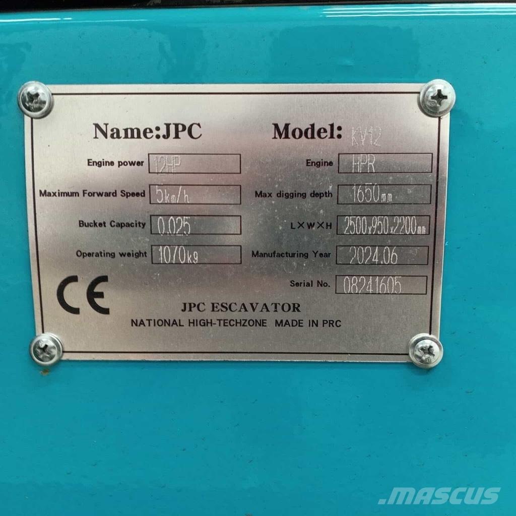 JPC KV 12 Miniescavadeiras