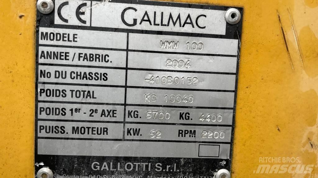 Gallmac WMW 100 Escavadoras de rodas