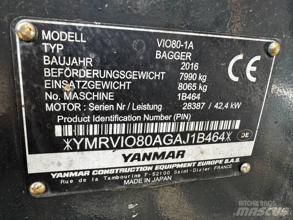 Yanmar ViO80-1A Escavadoras Midi 7t - 12t