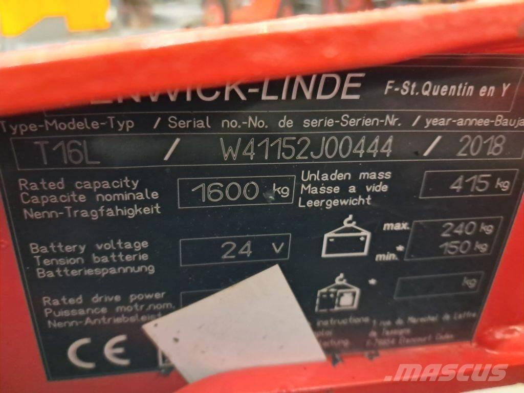 Linde T16L Porta palettes