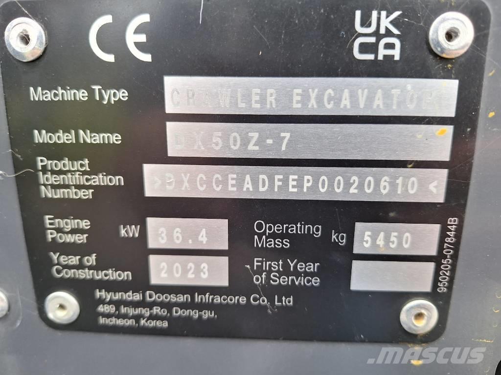 Develon DX 50 Z-7 Miniescavadeiras