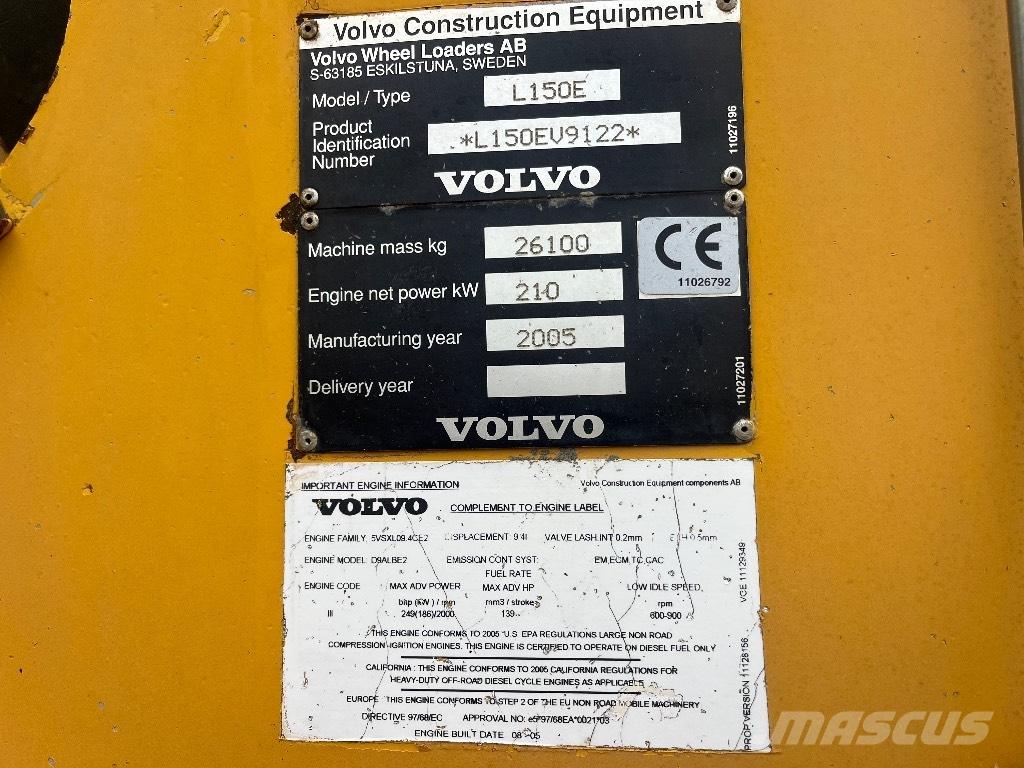 Volvo L 150 E Carregadeiras de rodas