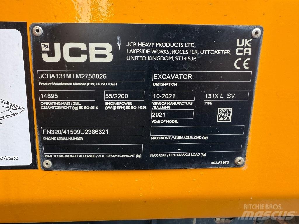 JCB 131X L SV Escavadeiras de esteiras