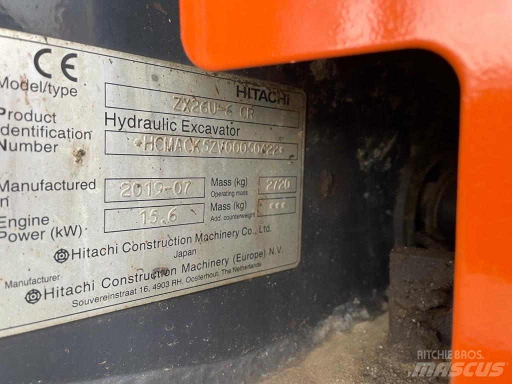Hitachi ZX 26 U-6 Miniescavadeiras