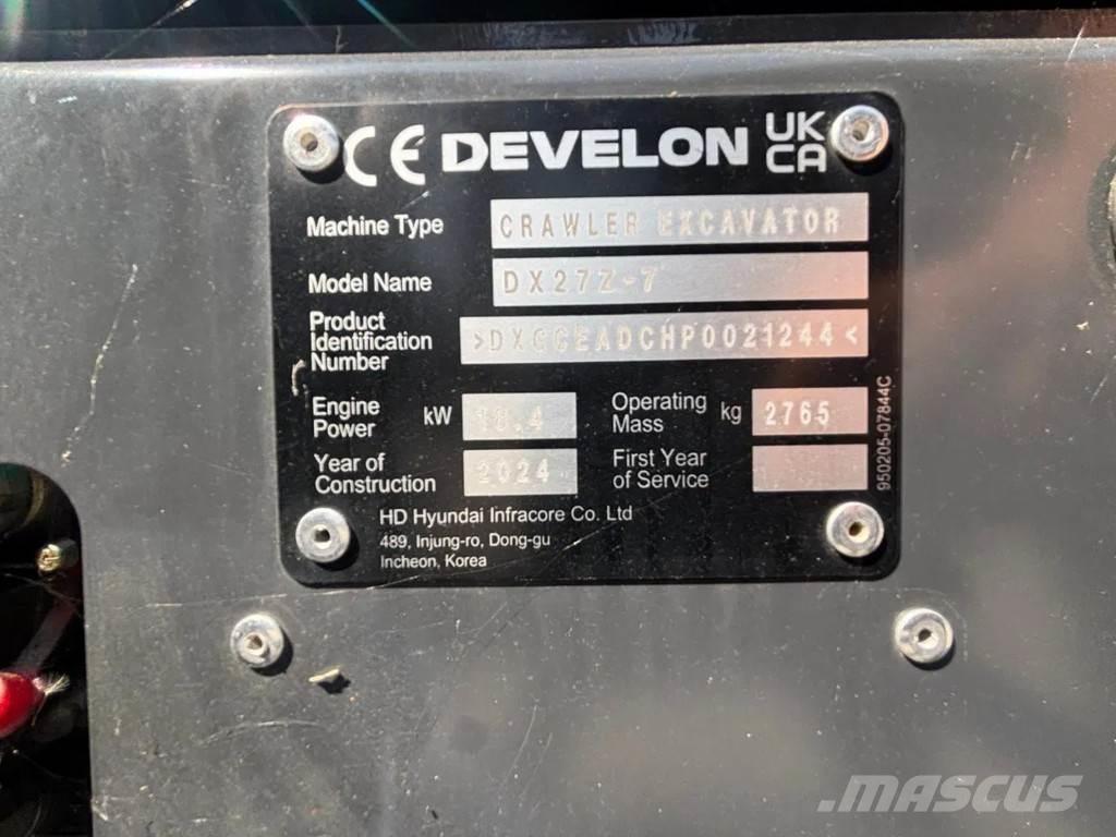 Doosan DX27Z-7 Miniescavadeiras