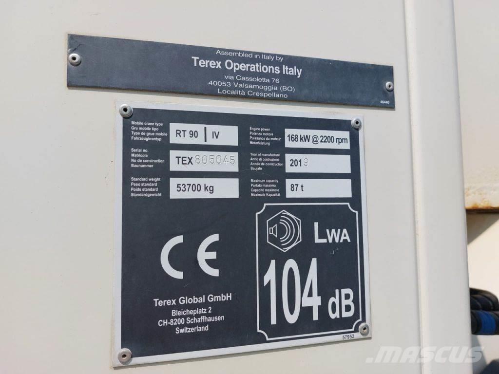Terex RT 90 Gruas Fora-de-estrada