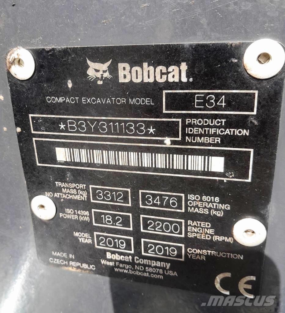 Bobcat E34 Miniescavadeiras