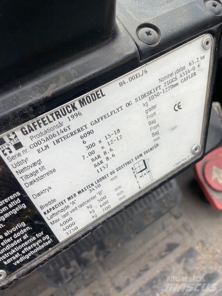Hyster H 4.00 XL Empilhadores a gás