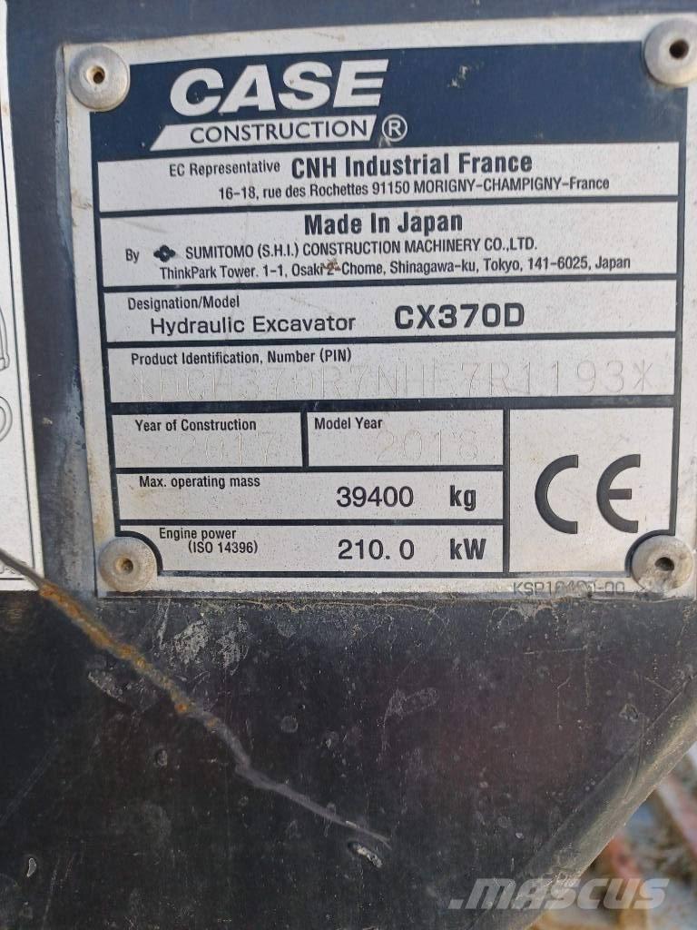 CASE CX 370 D Escavadeiras de esteiras
