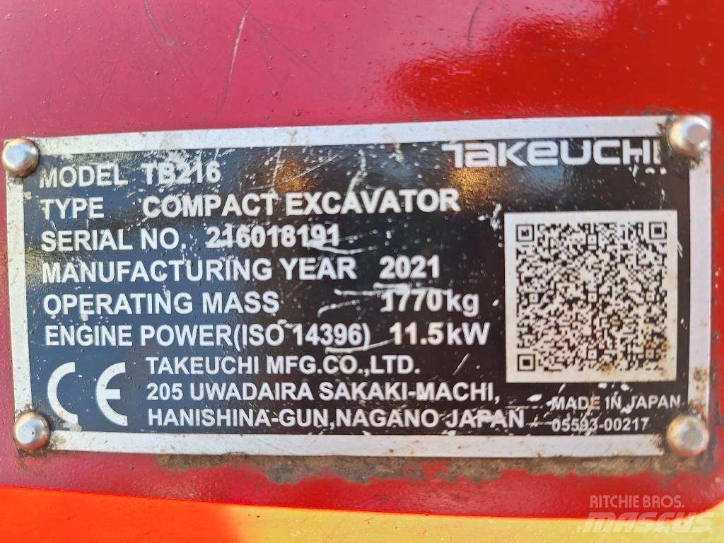 Takeuchi TB 216 Miniescavadeiras