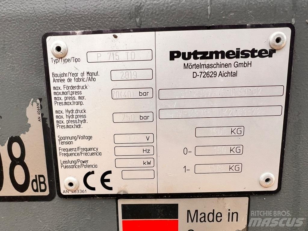 Putzmeister P 715 TD Bombas de betonagem