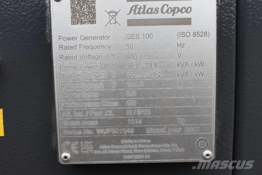 Atlas Copco QES 100 Geradores Diesel