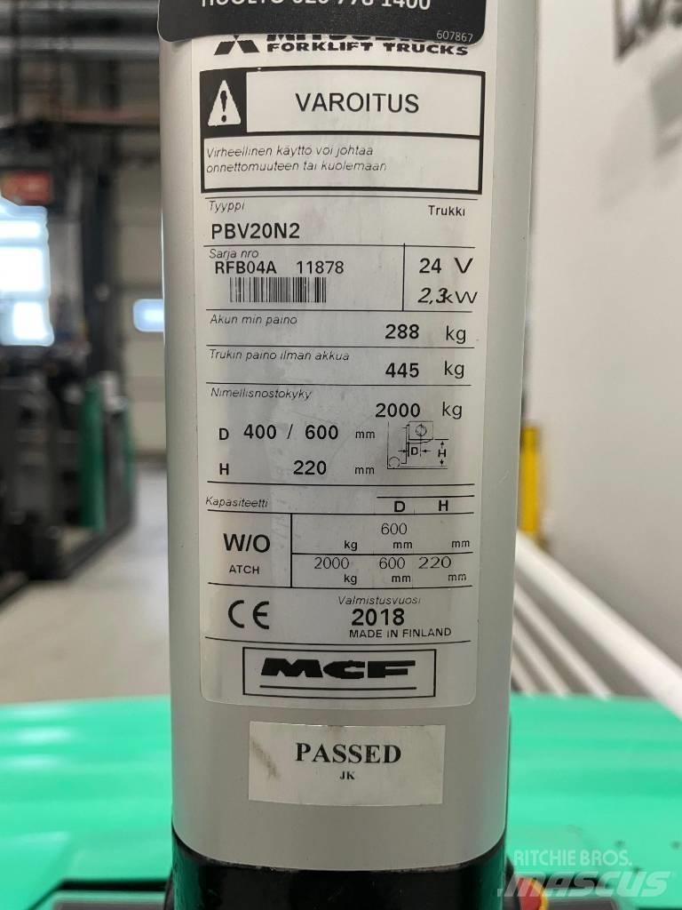 Mitsubishi PBV 20 N2 Porta-paletes com plataforma