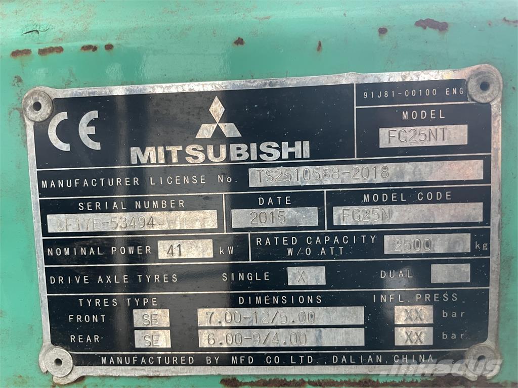 Mitsubishi FG25T Empilhadores a gás
