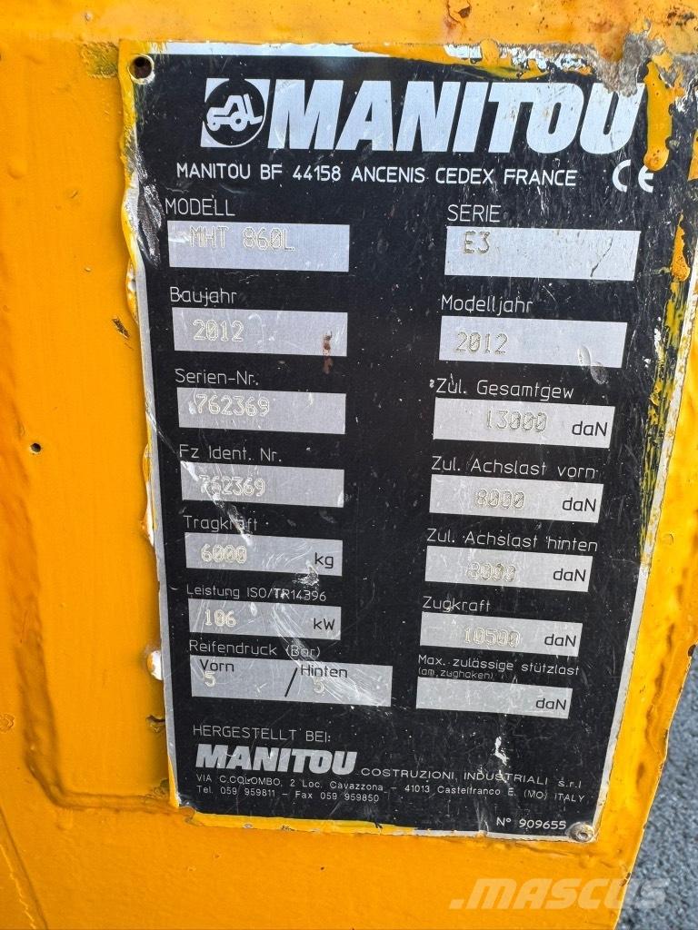 Manitou MHT 860 L Manipulador telescópico