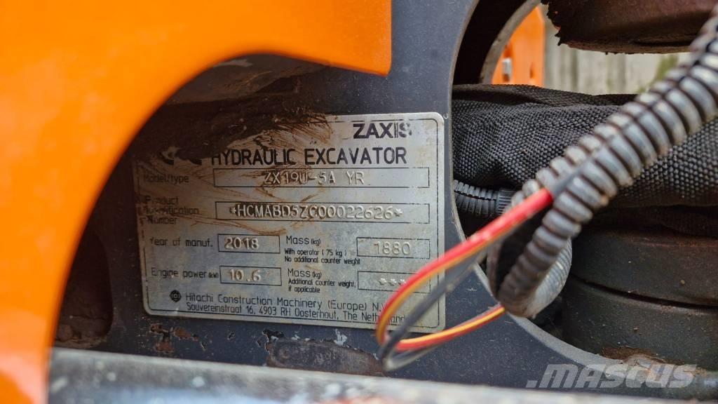 Hitachi ZX 19 U-5 Miniescavadeiras