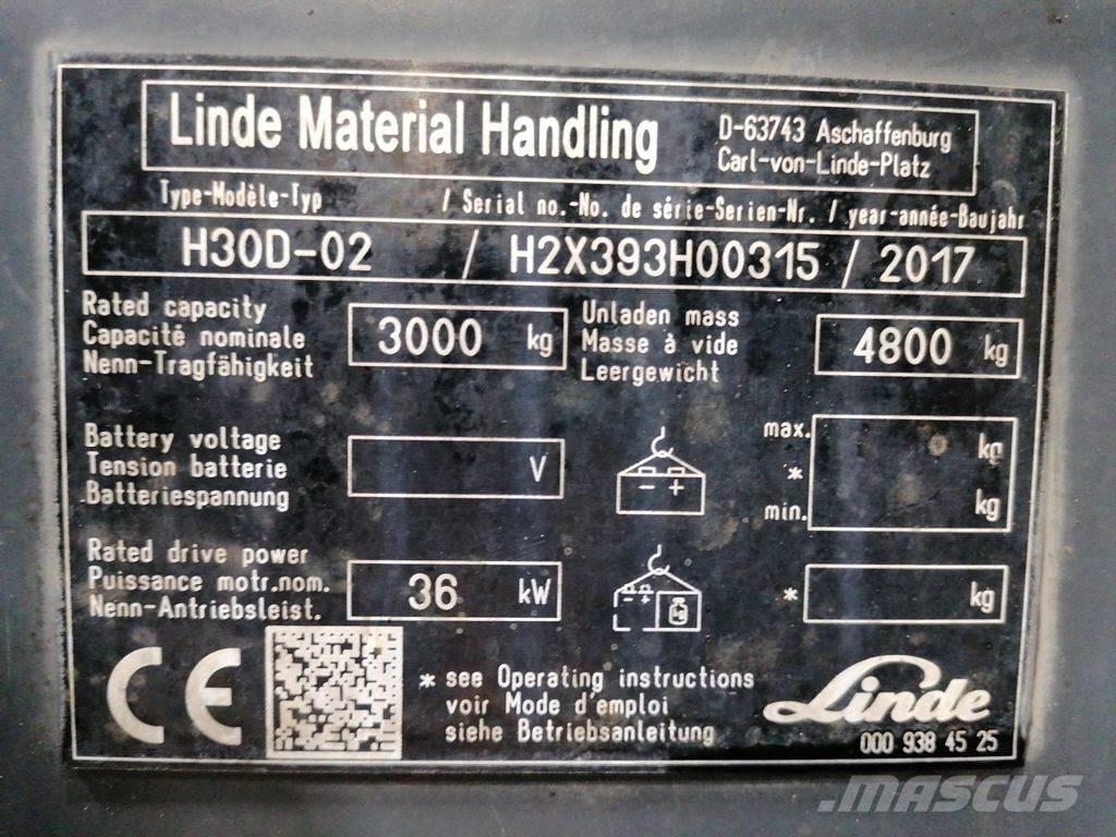 Linde H30D-02 Empilhadores Diesel