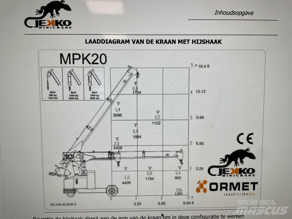 Jekko MPK 20 W Mini gruas