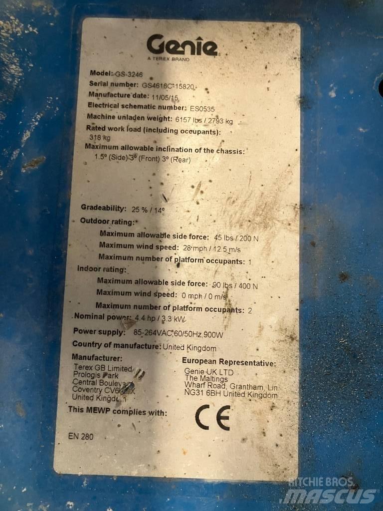 Genie GS 3246 Elevadores de tesoura