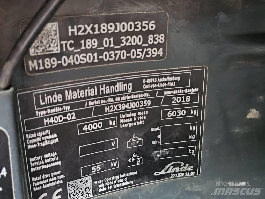 Linde H40D-02 Empilhadores Diesel