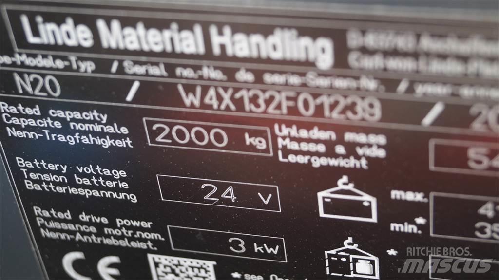 Linde N20 kurz Preparadoras de encomendas de baixa elevação