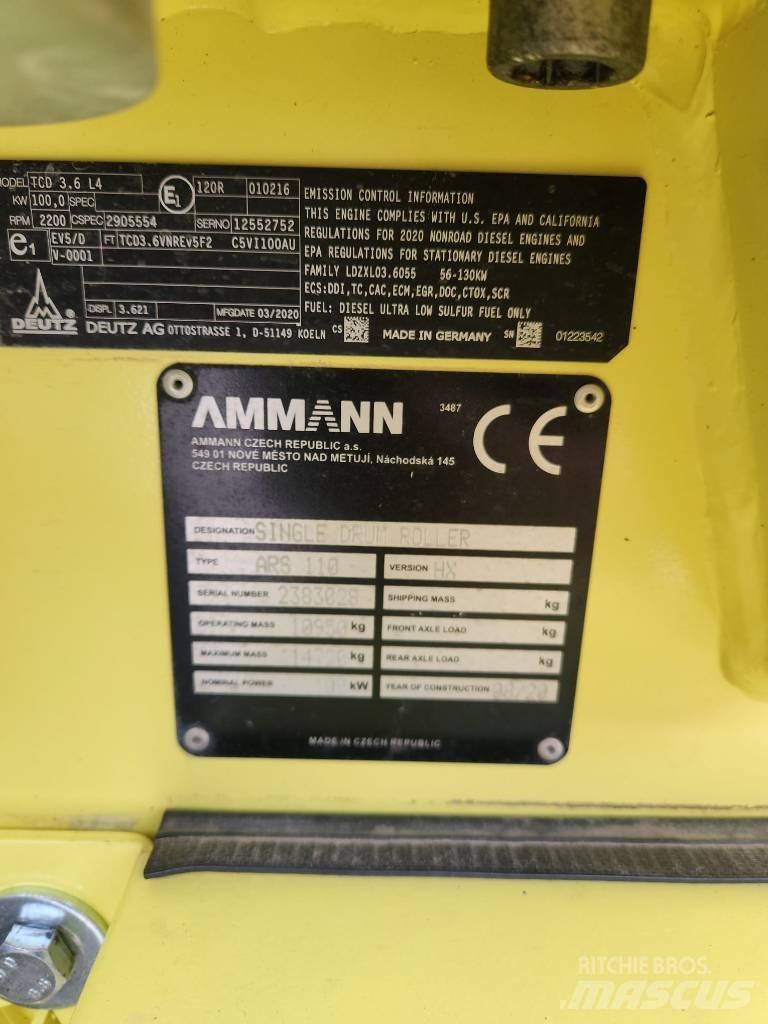 Ammann ARS 110 Cilindros Compactadores monocilíndricos