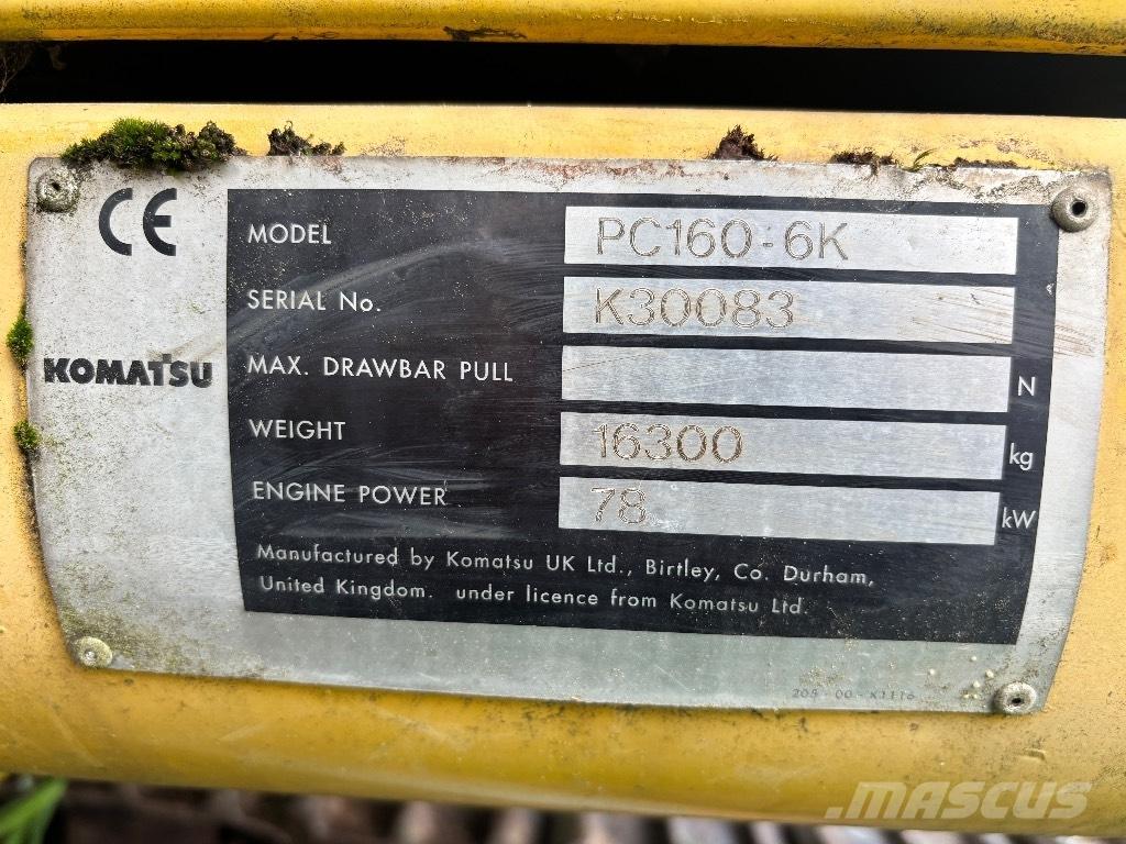 Komatsu PC 160-6K Escavadeiras de esteiras