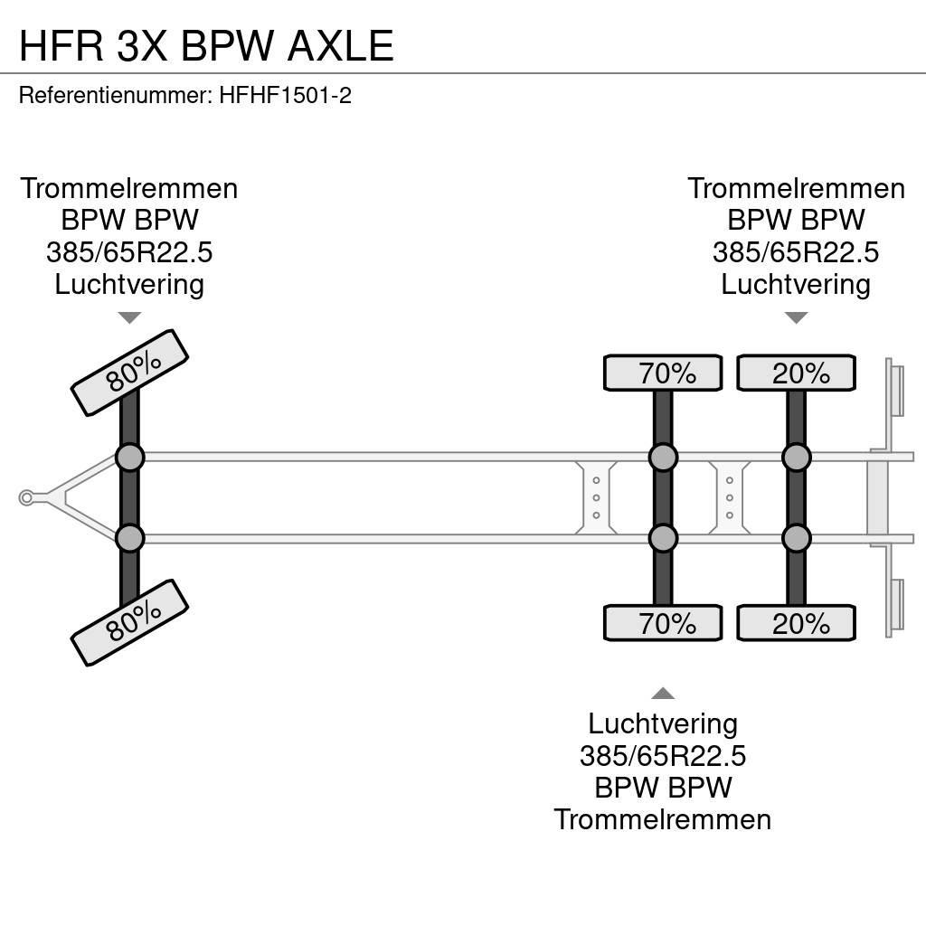 HFR 3X BPW AXLE Reboques estrado/caixa aberta