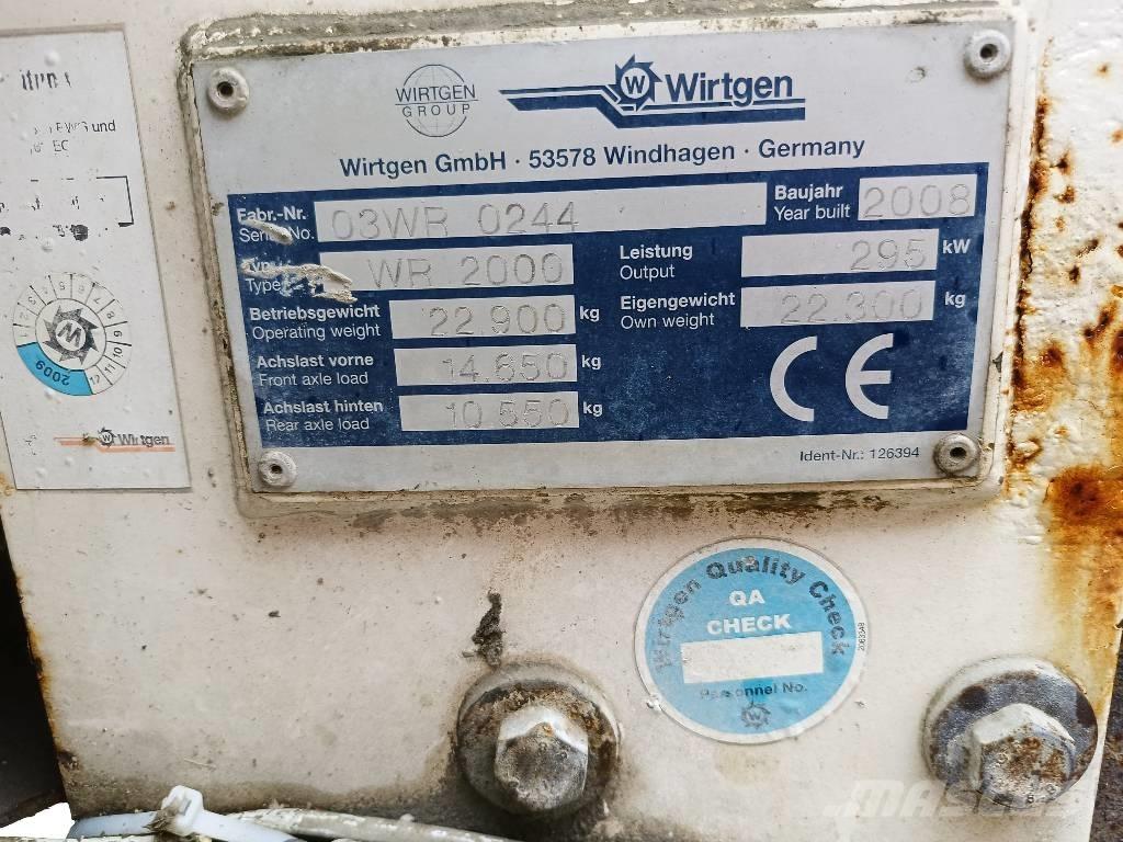 Wirtgen WR 2000 Recicladores de asfalto