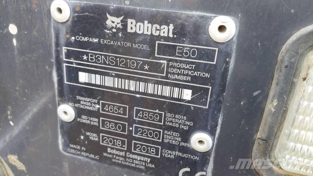 Bobcat E-50 BB-E50 Escavadeiras de esteiras