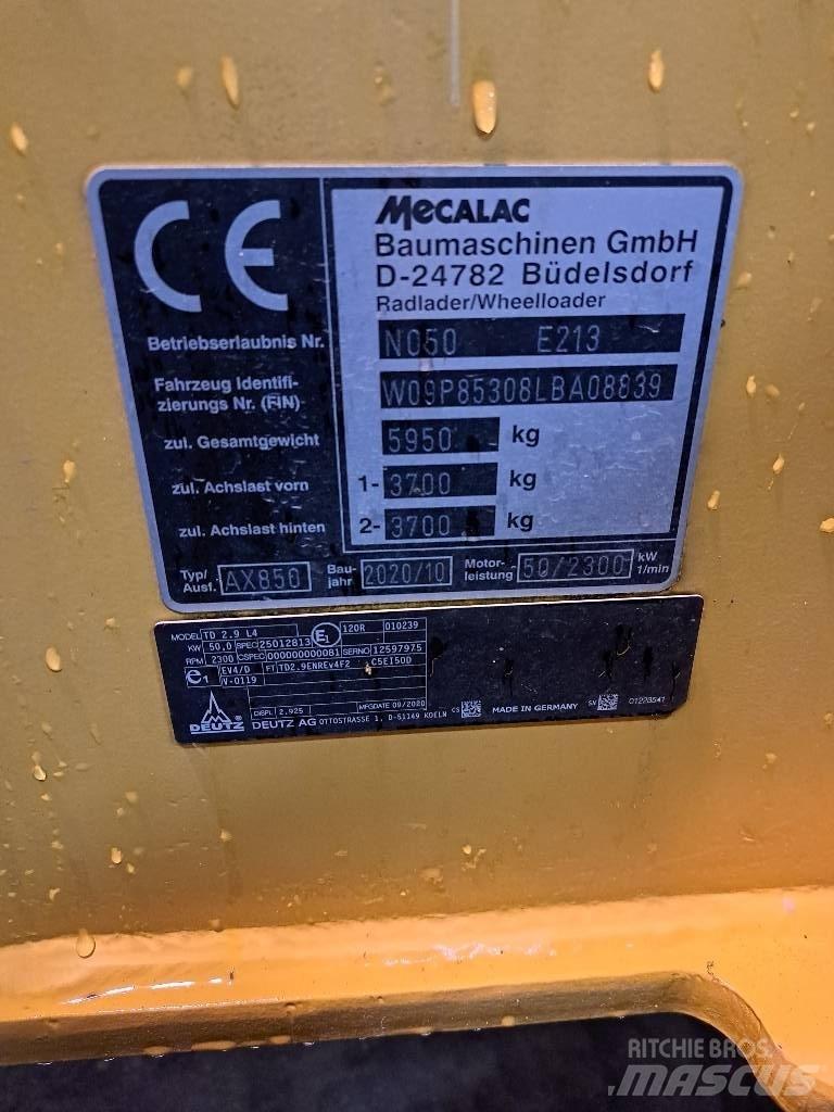Mecalac AX 850 Carregadeiras de rodas