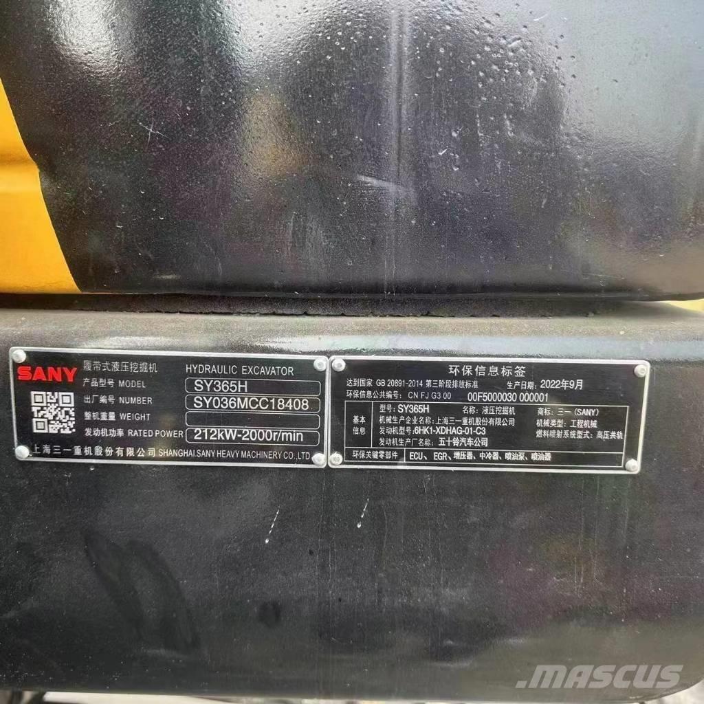 Sany SY 365 H Escavadeiras de esteiras