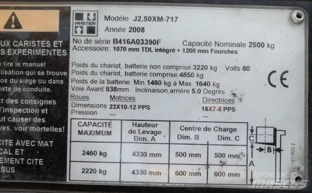 Hyster J 2.50 XM Empilhadores eléctricos
