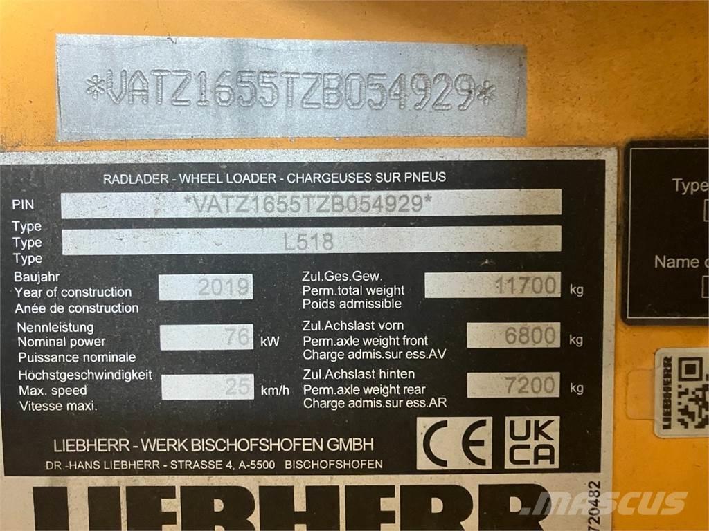 Liebherr L518 Carregadeiras de rodas