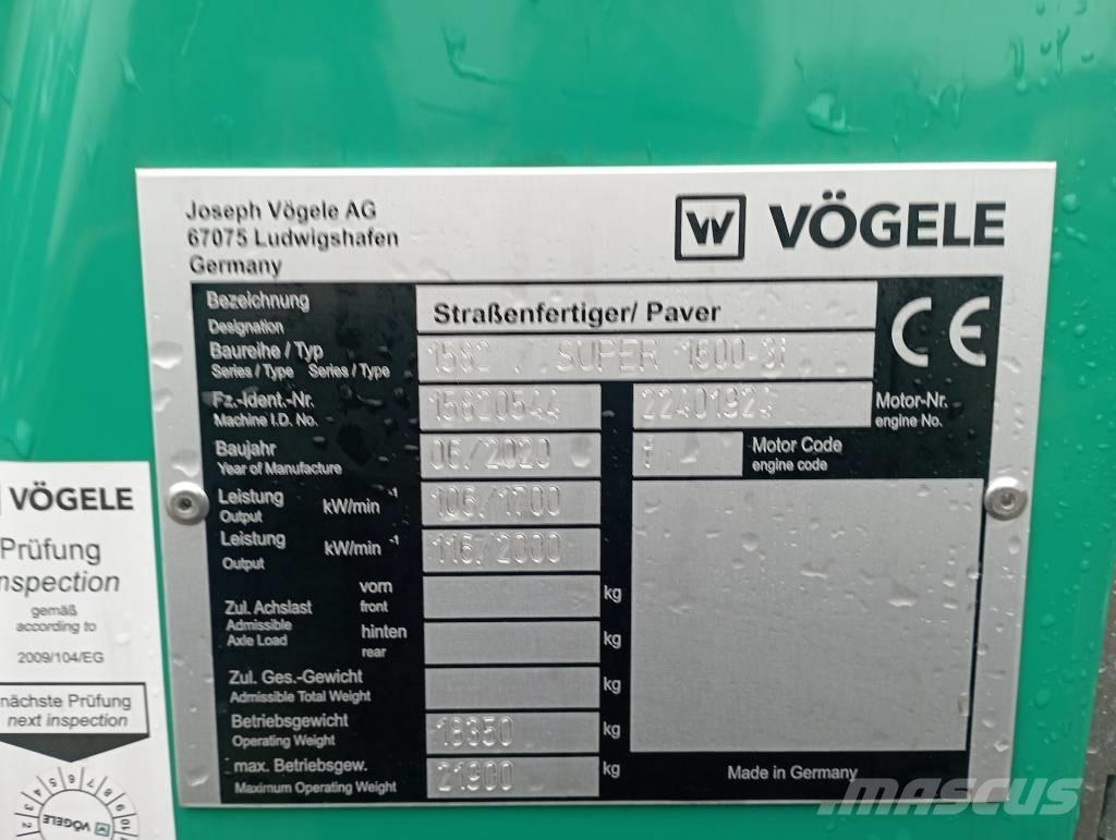 Vögele Super 1600-3i Espalhadoras de asfalto