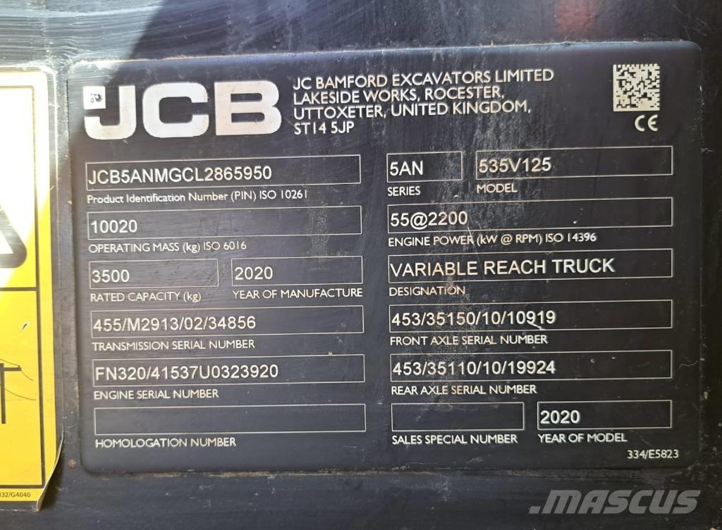 JCB 535 V 125 Manipulador telescópico
