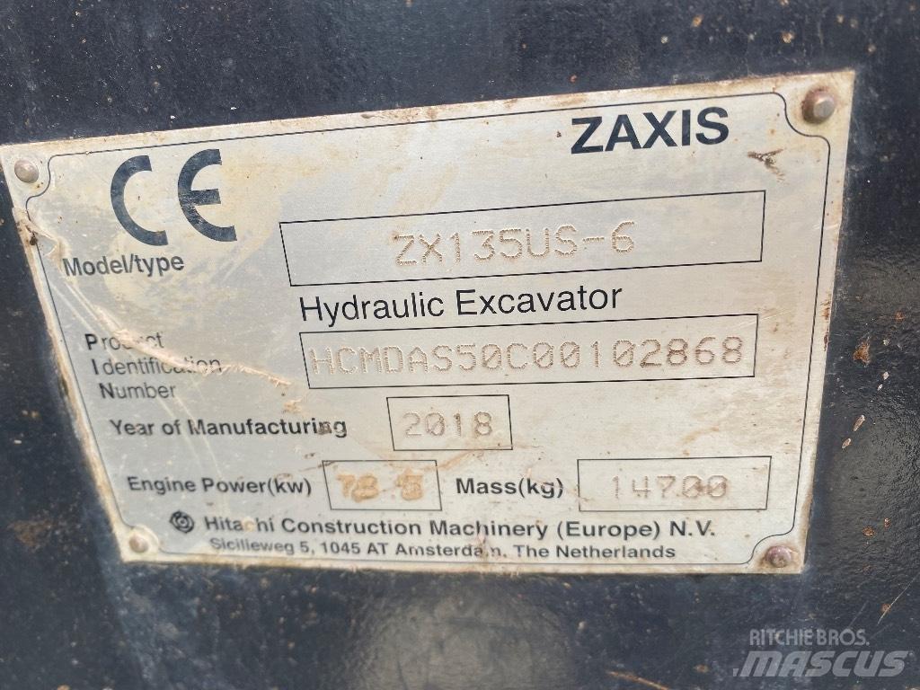 Hitachi ZX 135 US-6 Escavadeiras de esteiras