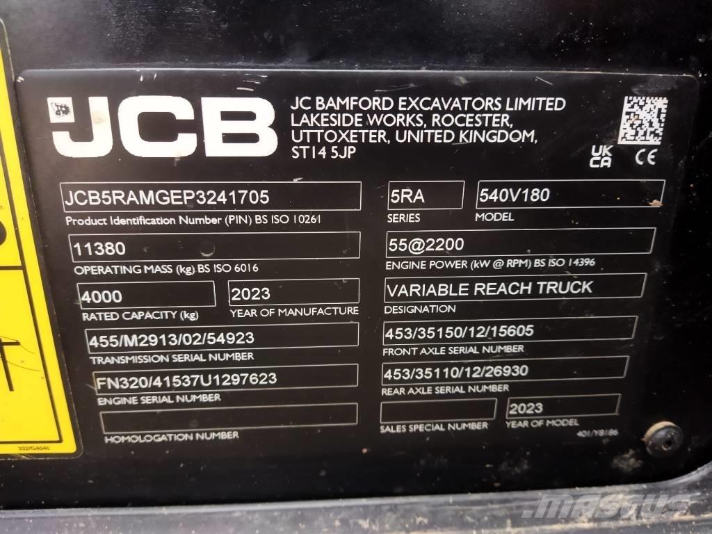 JCB 540.180 Manipulador telescópico