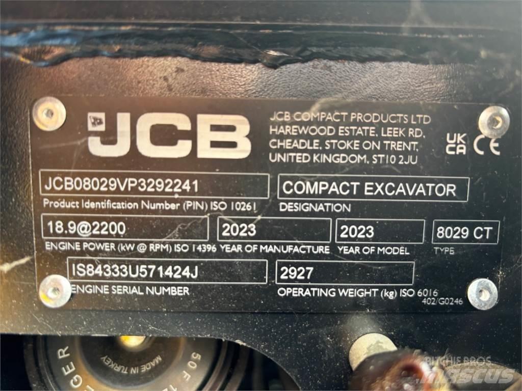 JCB 8029CTS Miniescavadeiras