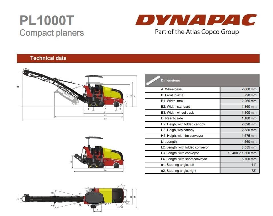 Dynapac PL1000T Moinhos de asfalto a frio