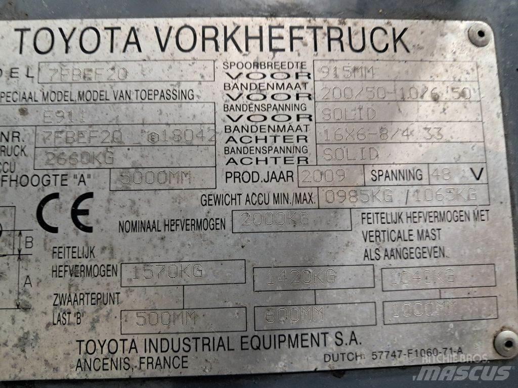 Toyota 7FBEF20 Empilhadores eléctricos
