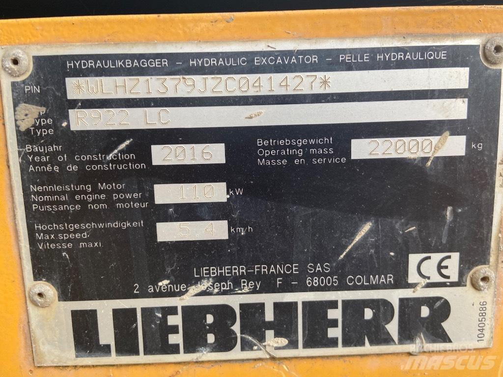 Liebherr R 922LC Escavadeiras de esteiras