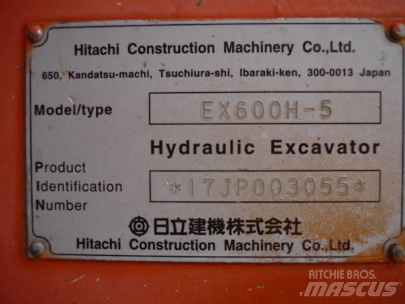 Hitachi EX 600 H-5 Escavadeiras de esteiras