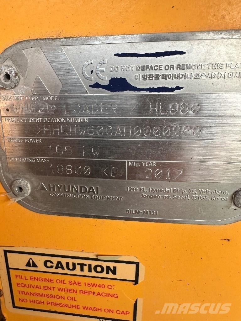 Hyundai HL 960 Carregadeiras de rodas