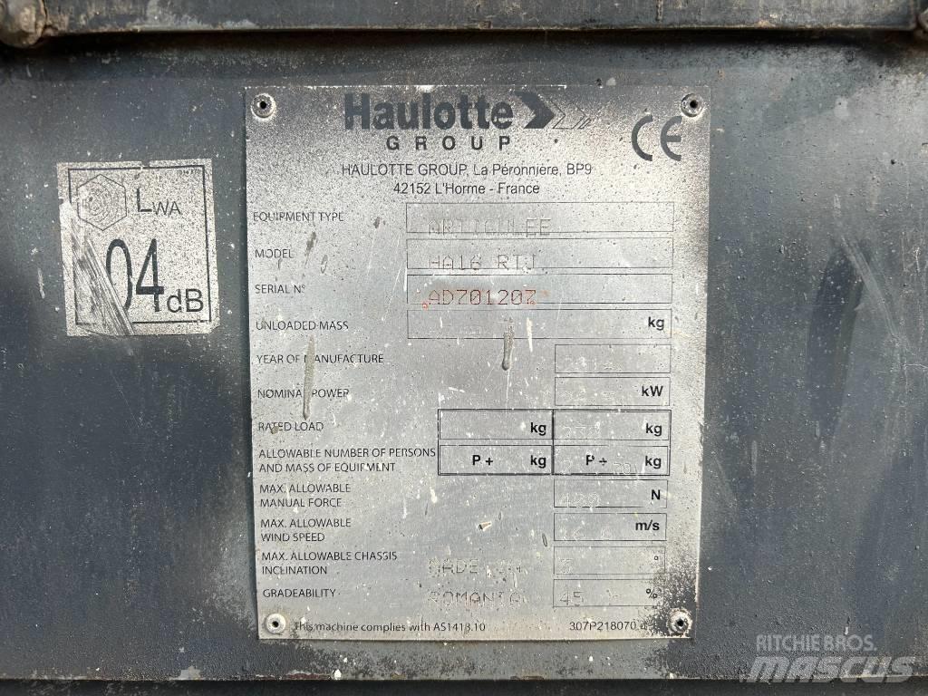 Haulotte HA16RTJ Elevadores braços articulados