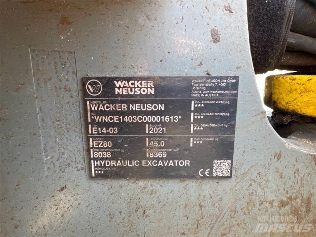 Wacker Neuson EZ80 Escavadeiras de esteiras