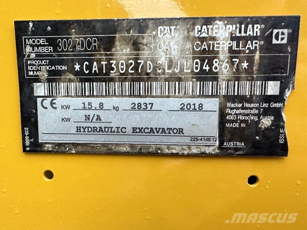 CAT 302.7 D CR Miniescavadeiras