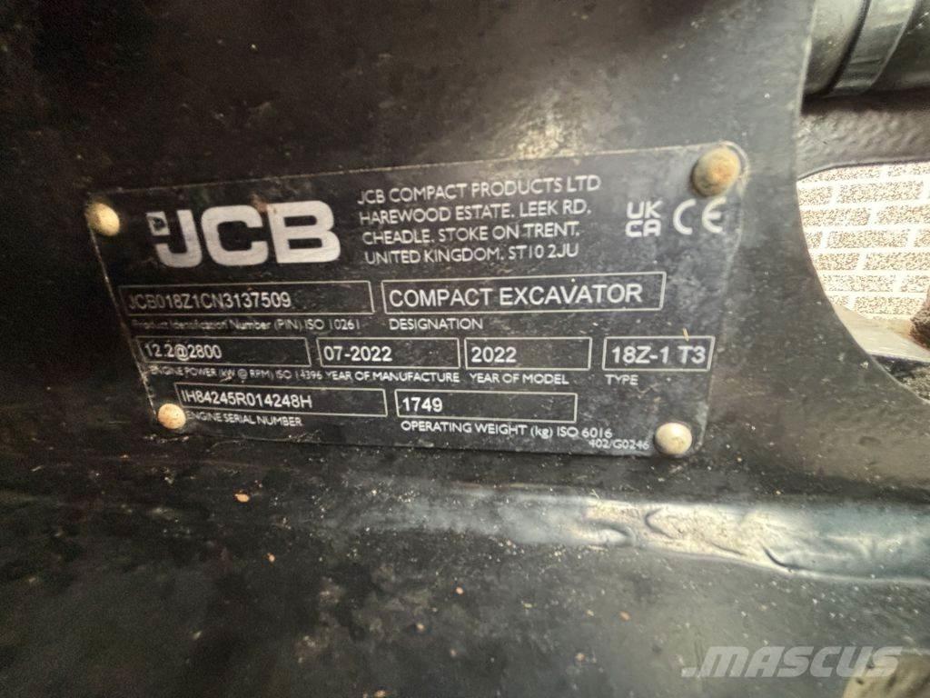 JCB 18Z Miniescavadeiras