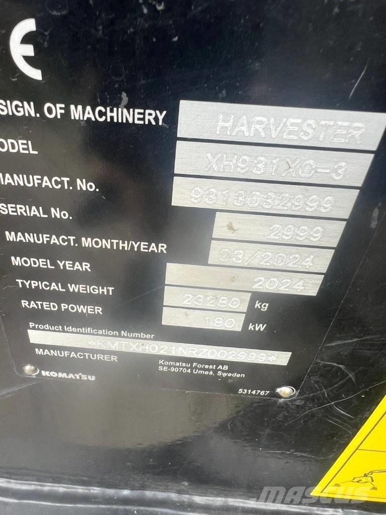 Komatsu 931 XC Processadores florestais