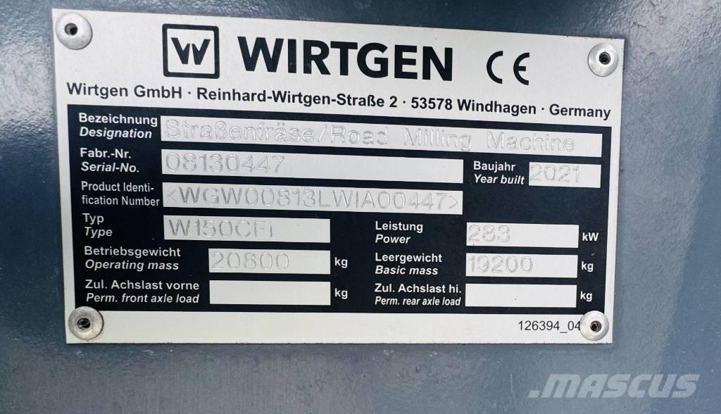 Wirtgen W 150 CFi Moinhos de asfalto a frio